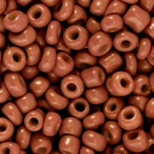 Seed beads 6/0 (4mm) Deep terracotta brown